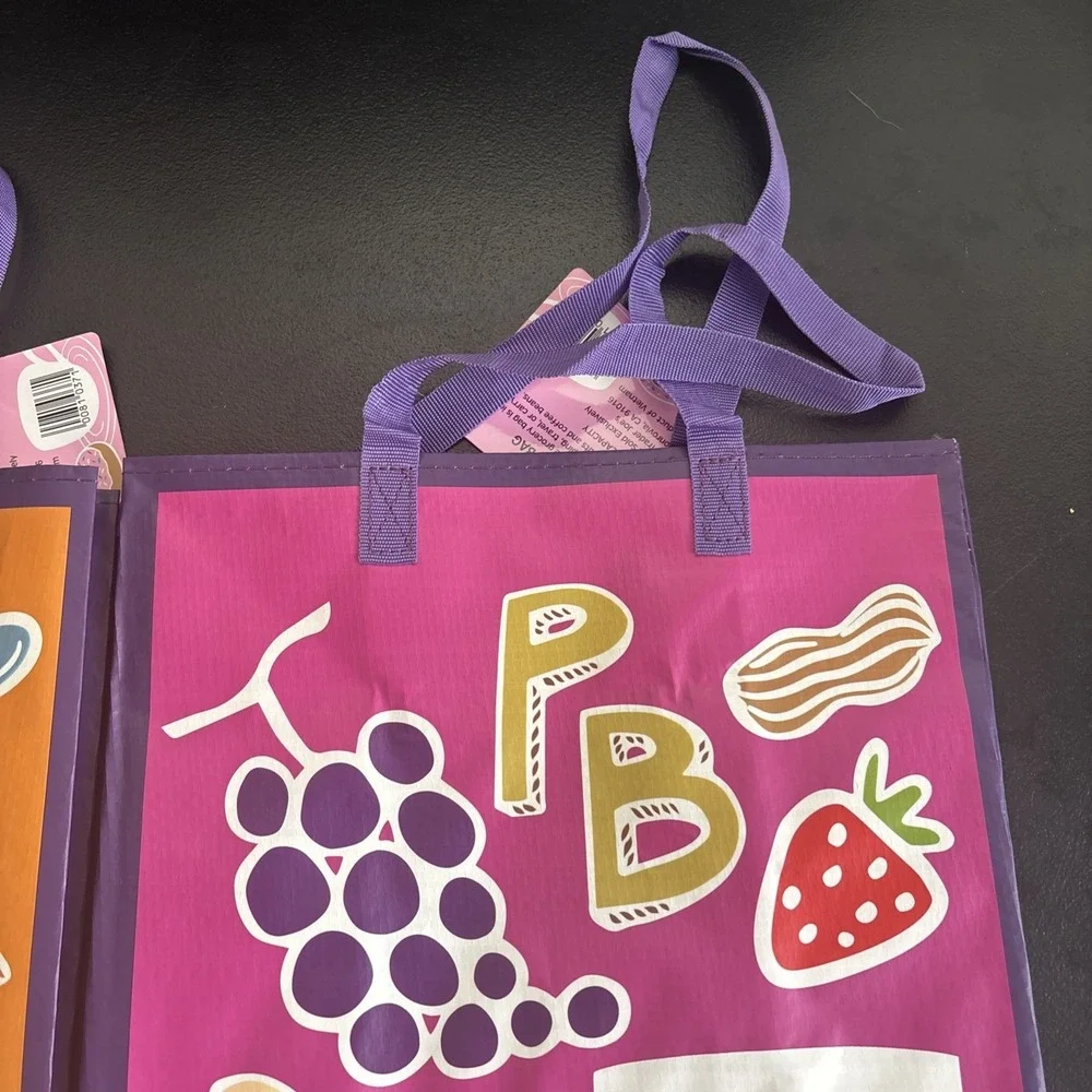 Trader Joe's NEW REUSABLE‎ GROCERY MAC & CHEESE PB&J SHOPPING TOTE GIFT BAG